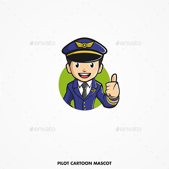 590x590 Pilot Cartoon Mascot Vector
