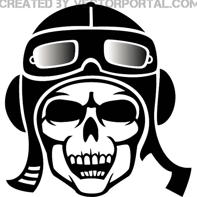 660x660 Pilot Skull Image Free Vector