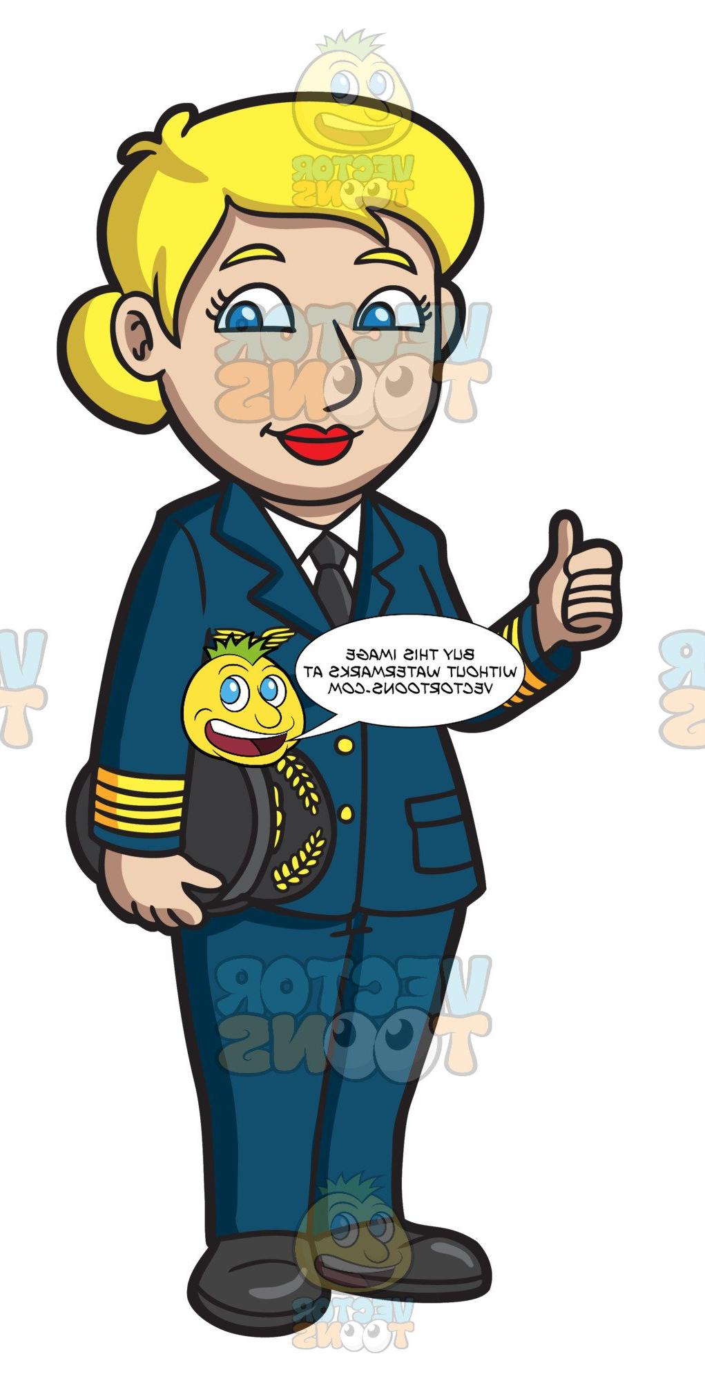 1021x2000 Best Cartoon Female Pilot Vector Library Free Vector Art, Images