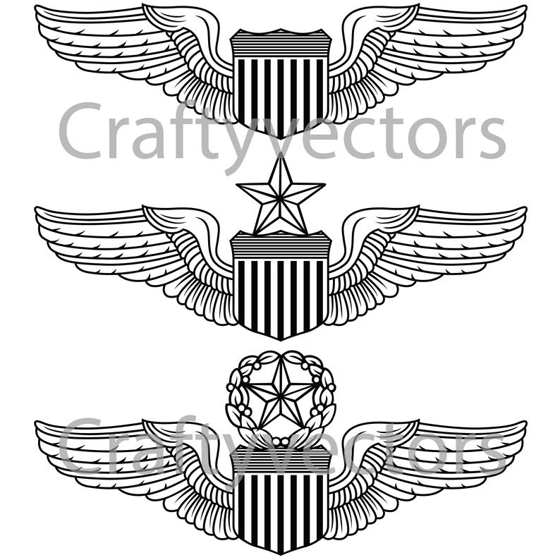 Pilot Wings Vector at Vectorified.com | Collection of Pilot Wings ...