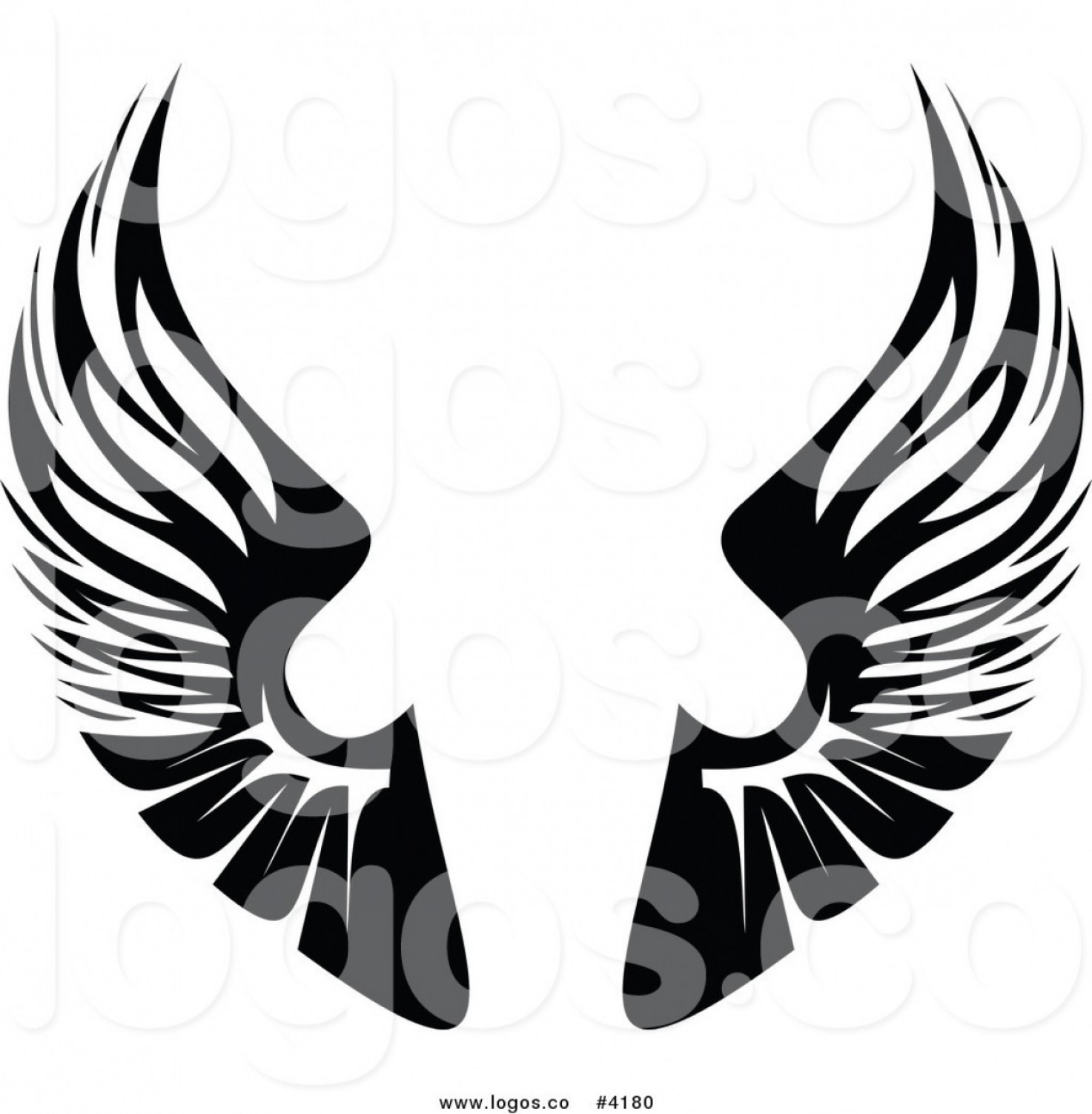 1473x1502 Royalty Free Black Wings Logo