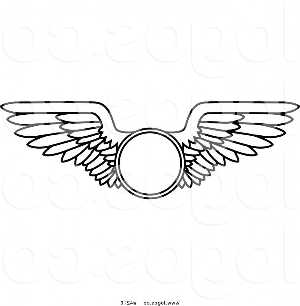 1228x1252 Royalty Free Wings Logo