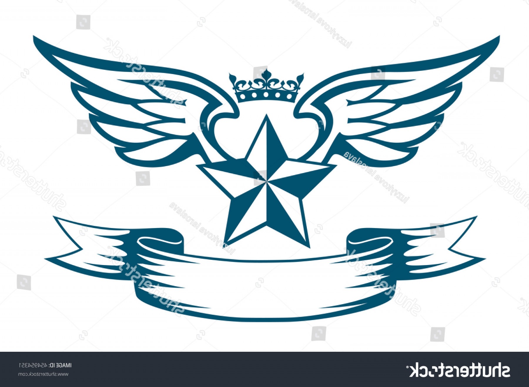 1800x1317 Vector Monochrome Tattoo Logo Star Wings Geekchicpro