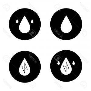 300x300 Blue Icon Falling Water Drop Silhouette Geekchicpro