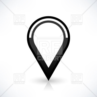 400x400 Drop Shaped Black Map Pin Vector Image Of Icons And Emblems