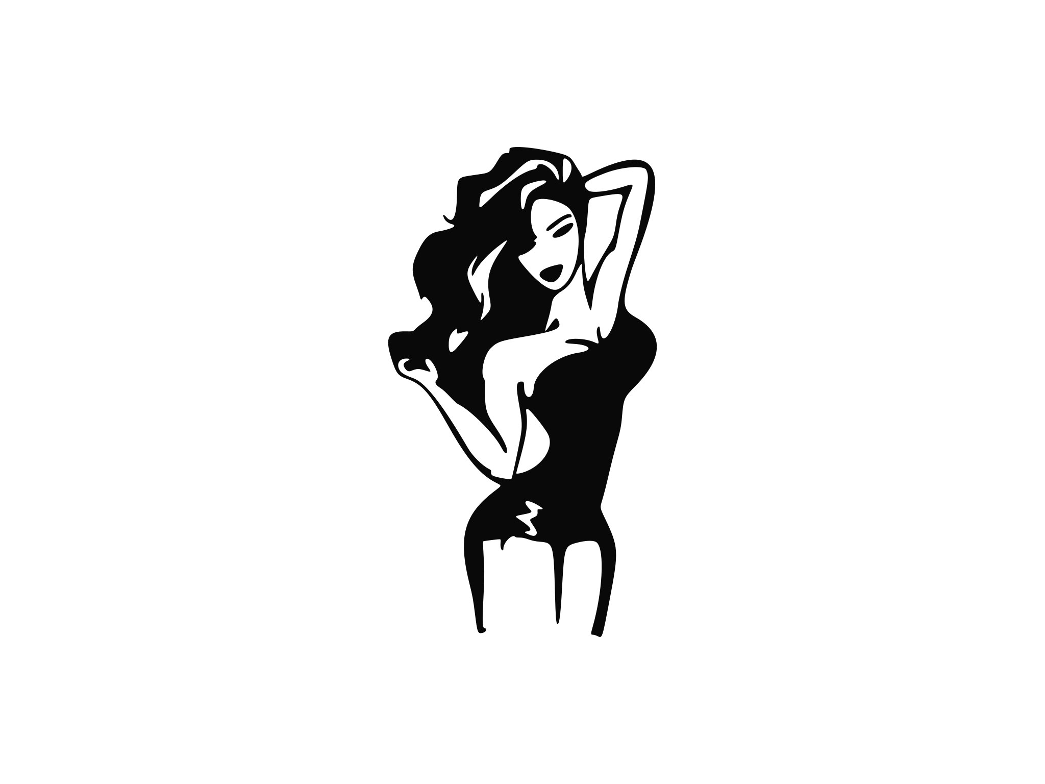 Pin Up Girl Silhouette Vector At Collection Of Pin Up Girl Silhouette Vector 8932