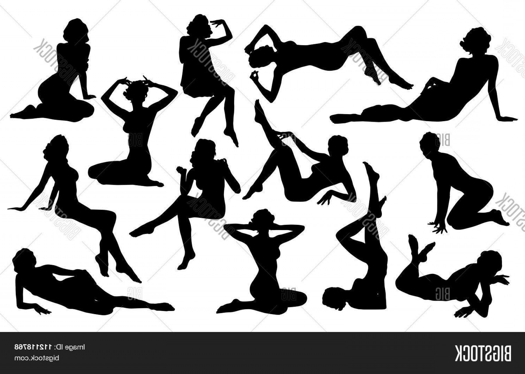1800x1281 Stock Vector Sexy Pin Up Girl Silhouette Hoodamathrun
