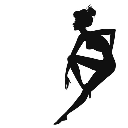 Pin Up Girl Silhouette Vector Art