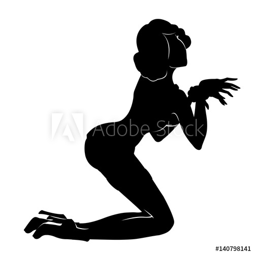 Pin Up Girl Silhouette Vector At Collection Of Pin Up