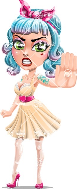 Minty Curl The Sexy Pinup Girl Vector Cartoon Character Stop 261x640 Minty Curl The Sexy Pinup Girl Vector Cartoon Character Stop