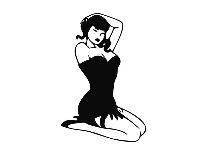 794x596 Pinup Girl Clipart Pinup Girl Silhouette Cutting Etsy