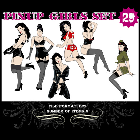 450x450 Pinup Vector Set Vector Graphics Tshirt Factory