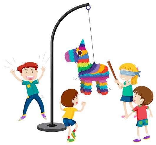 530x490 Children Playing Pinata Party Game