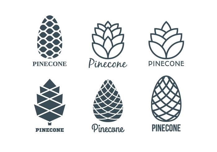 Flat Pine Cones Logo Template Collection 700x490 Flat Pine Cones Logo Template Collection