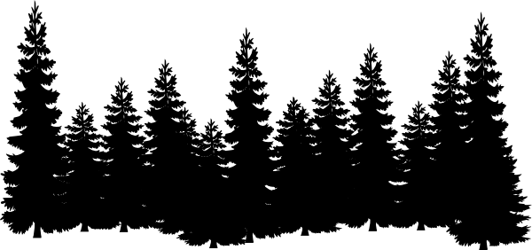 600x282 Forest Shilouettes Forest Clip Art