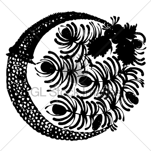 Decorative Silhouette Of Pine Needles Gl Stock Images 500x500 Decorative Silhouette Of Pine Needles Gl Stock Images