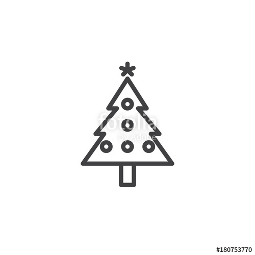 Merry Christmas Pine Tree Line Icon, Outline Vector Sign, Linear 500x500 Merry Christmas Pine Tree Line Icon, Outline Vector Sign, Linear