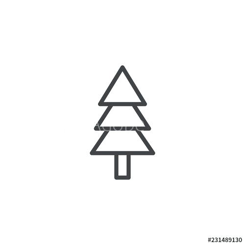 Pine Tree Outline 500x500 Pine Tree Outline