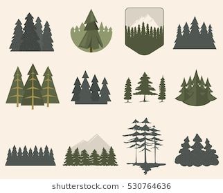 Forest Tree Logo Badge Vector Green Natural Silhouette Set Forest 322x280 Forest Tree Logo Badge Vector Green Natural Silhouette Set Forest