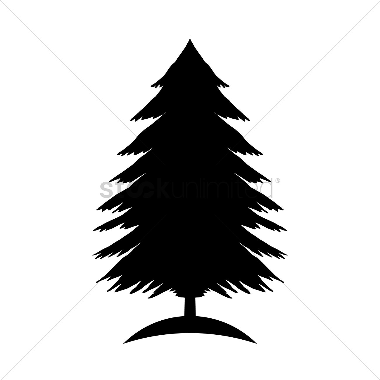1300x1300 Pine Tree Silhouette Vector Image