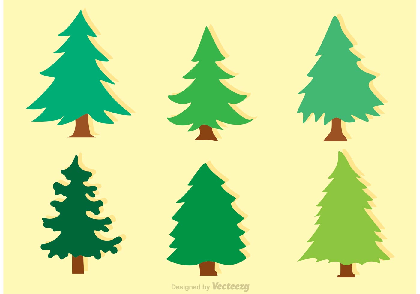 Cedar Trees Free Vector Art 1400x980 Cedar Trees Free Vector Art