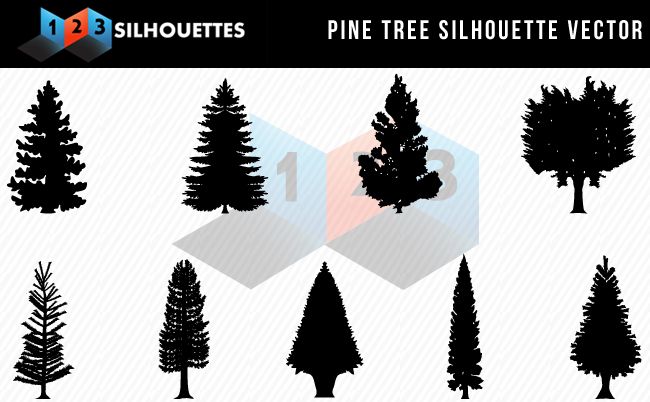 650x402 Free Pine Tree Silhouettes Vectorfree Vector Silhouette Graphi