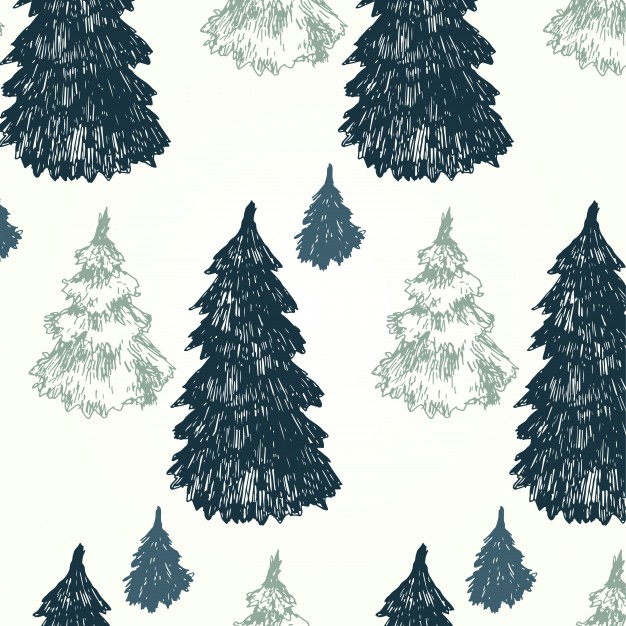 626x626 Pine Trees Pattern Vector Free Download