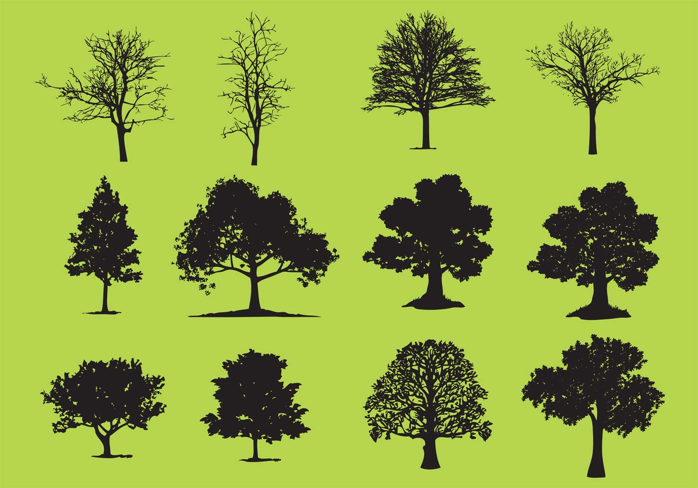 1400x980 Tree Free Vector Art
