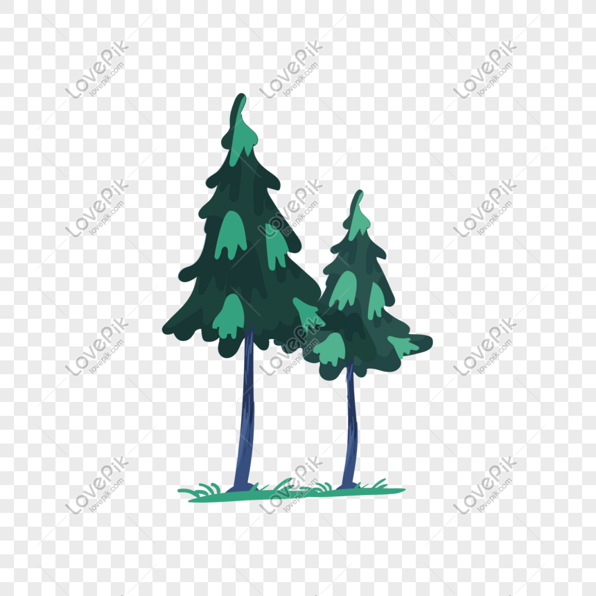 860x860 Cartoon Flat Pine Tree Vector Picture Png Image Picture Free