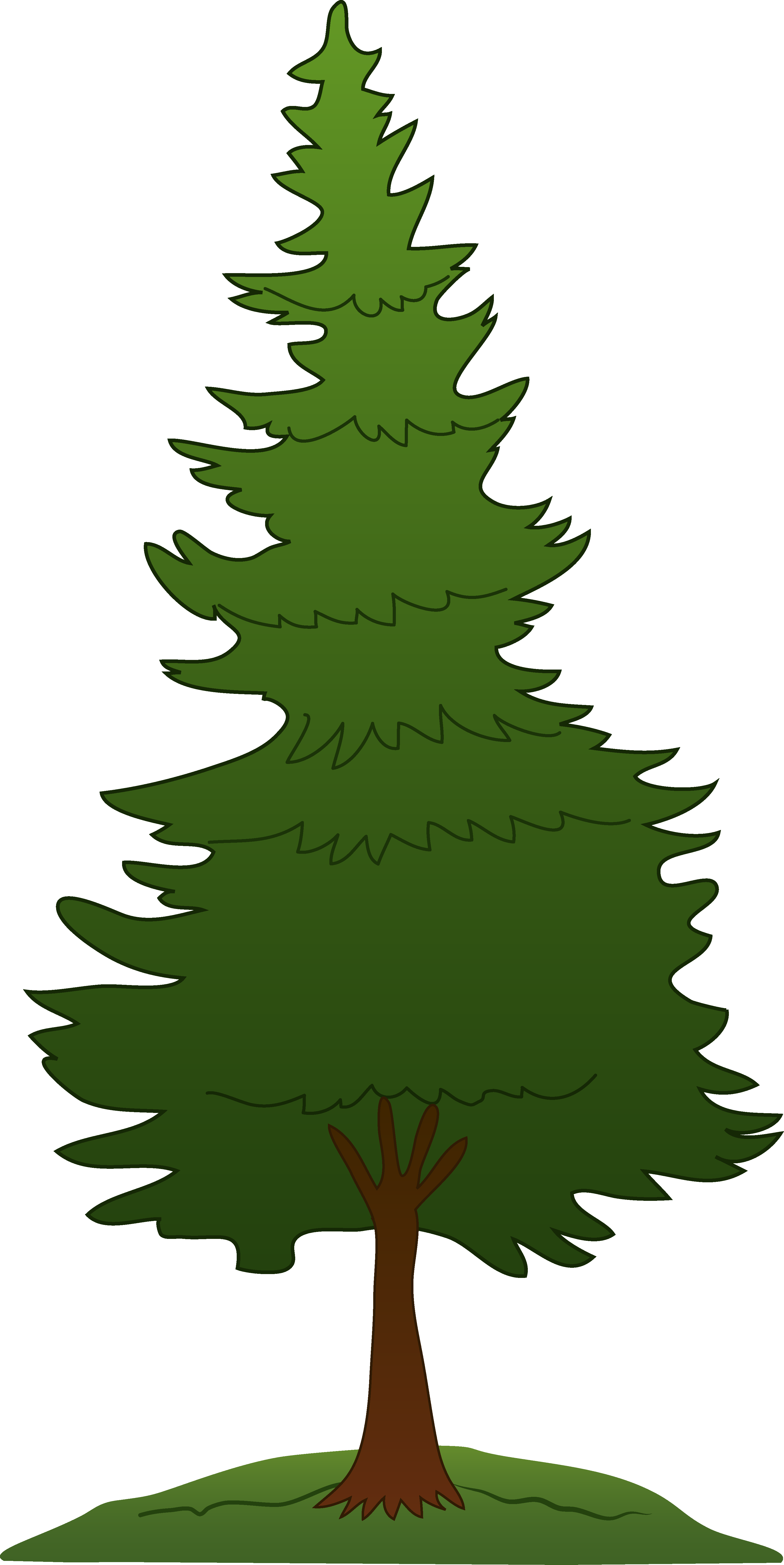 3256x6498 Green Pine Tree Vector Freeuse Png Files, Free Clip Art Download