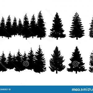 300x300 Pine Tree Silhouette Clip Art Set Concept Design Illustration