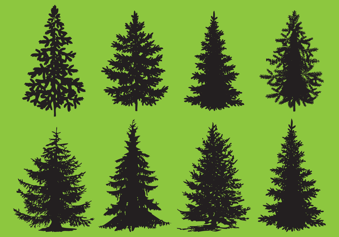 1400x980 Fir Tree Free Vector Art