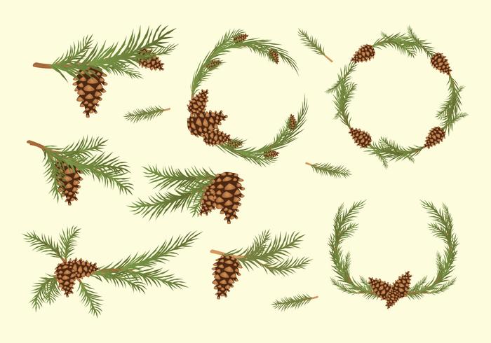 700x490 Pine Cones Vector