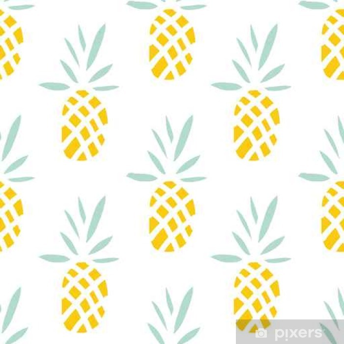 700x700 Pineapples On The White Background Vector Seamless Pattern