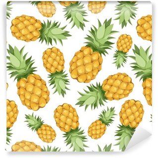 319x319 Seamless Background With Pineapples Vector Illustration