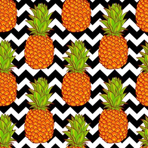 490x490 Tropical Pineapples Background