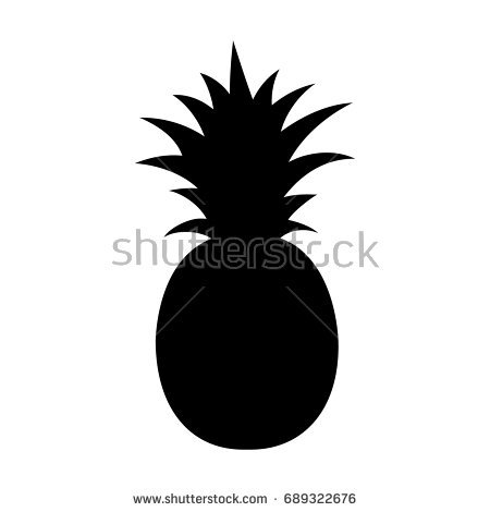 Pineapple Silhouette Vector 450x470 Pineapple Silhouette Vector