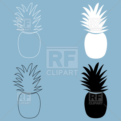 Pineapple Black And White Color Icon Vector Image Of Food 400x400 Pineapple Black And White Color Icon Vector Image Of Food