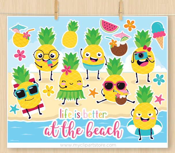 Pineapple Clipart Vector