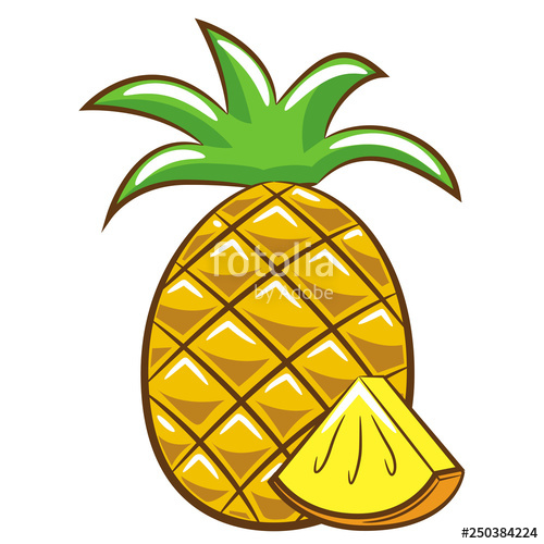 500x500 Pineapple Vector Clipart Stock Image And Royalty Free Vector