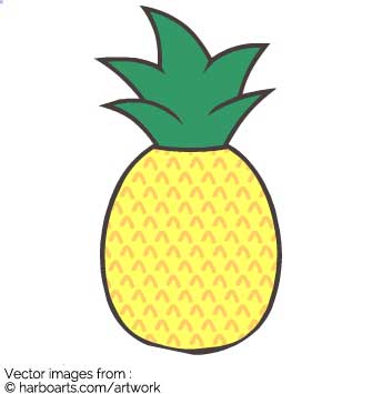 Download Cute Pineapple Drawing 335x355 Download Cute Pineapple Drawing