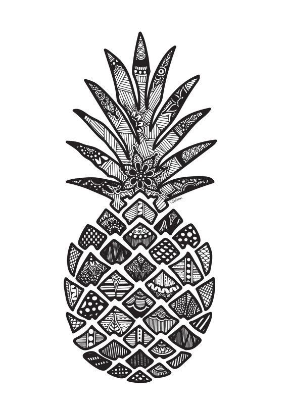Pineapple Print Art In Pineapple Tattoo, Pinapple Tattoos 570x806 Pineapple Print Art In Pineapple Tattoo, Pinapple Tattoos