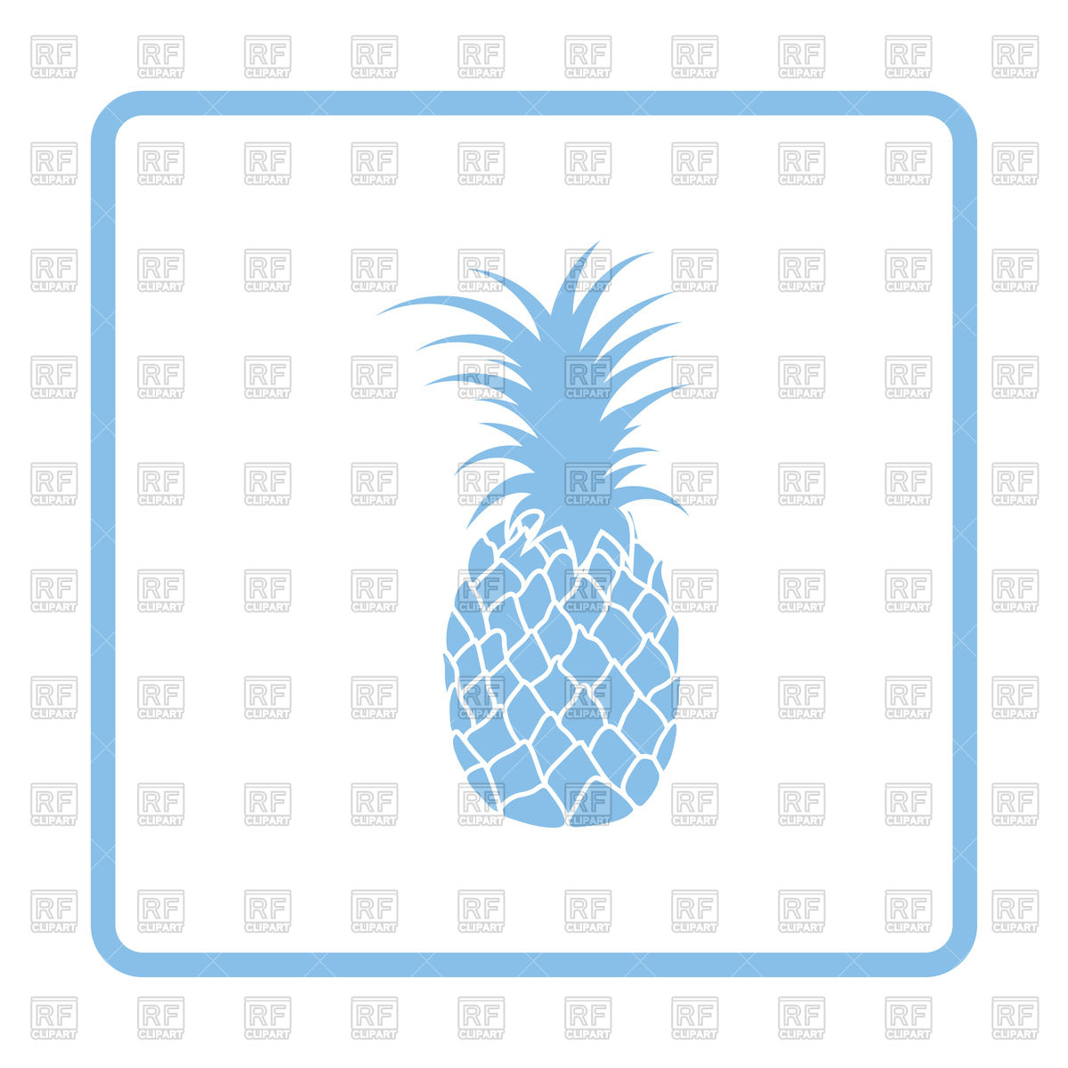 1200x1200 Pineapple Blue Icon Vector Image Of Food And Beverages Angelp