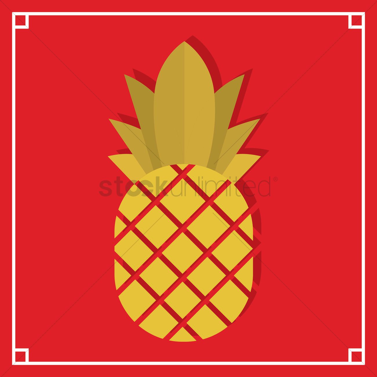 1300x1300 Pineapple Icon Vector Image