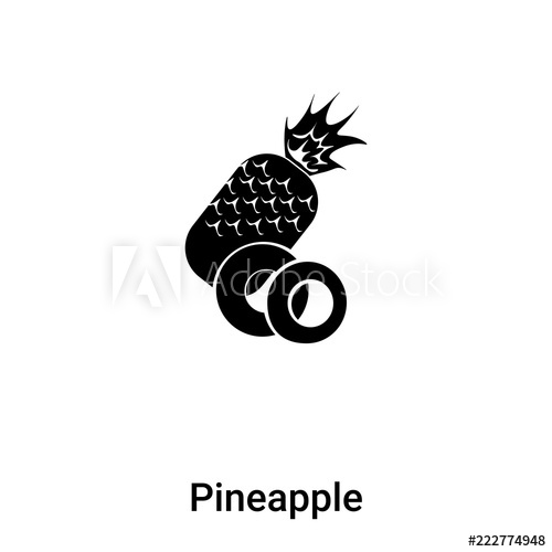 500x500 Pineapple Icon Vector Isolated On White Background, Logo Concept