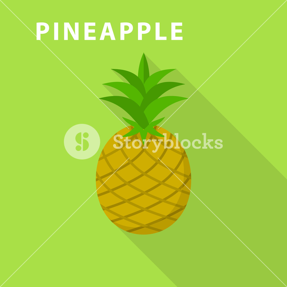 1000x1000 Pineapple Icon Flat Illustration Of Pineapple Vector Icon For Web