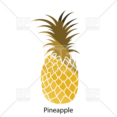 400x400 Flat Color Design Of Pineapple Icon Vector Image Of Food
