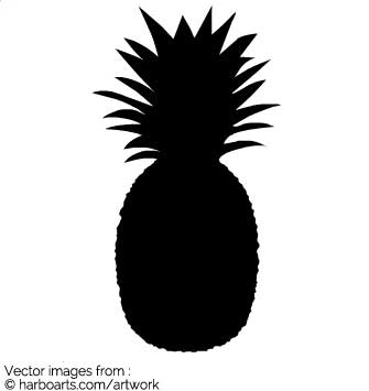 335x355 Pineapple Silhouette Clipart
