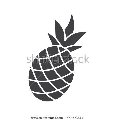 450x470 Pineapple Silhouette Vector