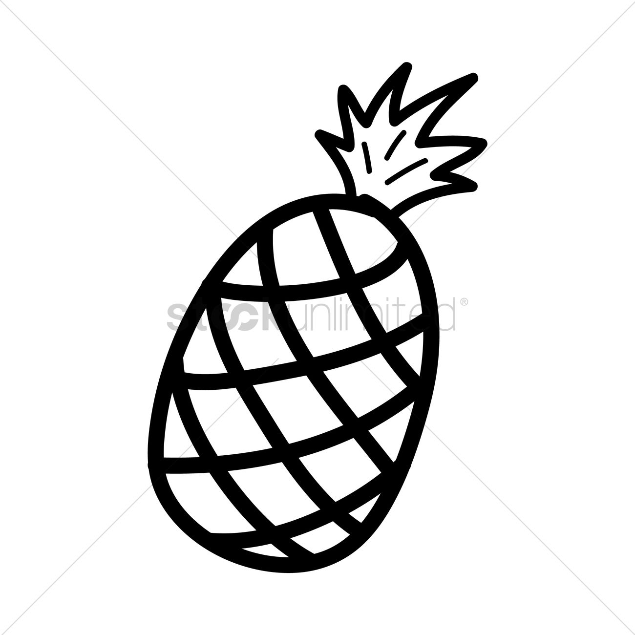 1300x1300 Pineapple Vector Image